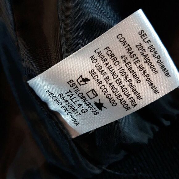 Shinestar Jacket Womens Large Black White Burgundy Blue Glen Plaid Band Neckline - Picture 11 of 11